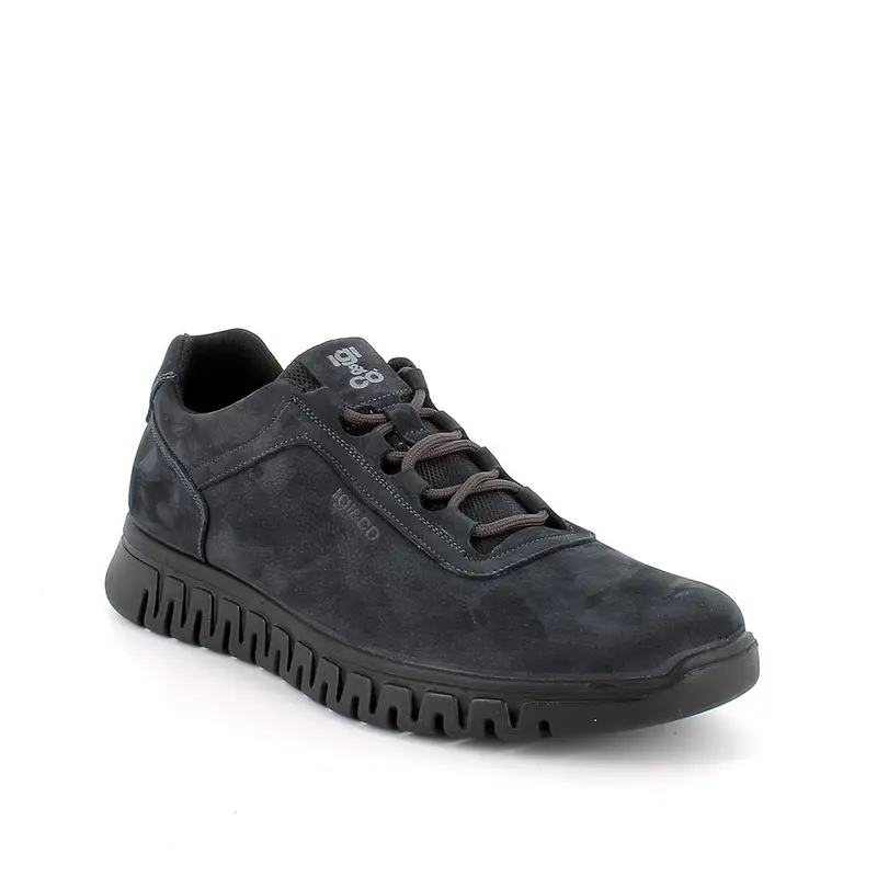 Scarpe da uomo blu con lacci miniatura 2