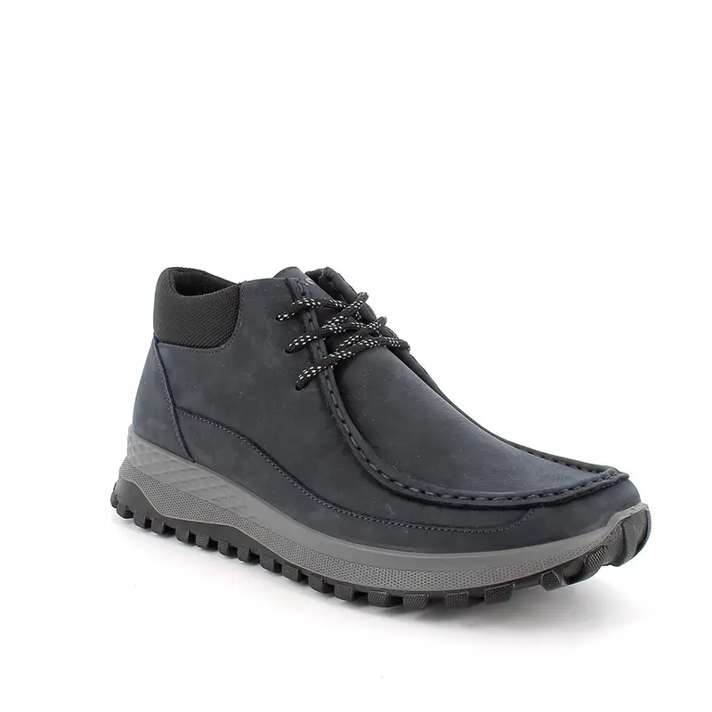 Scarpe da uomo blu con lacci miniatura 2