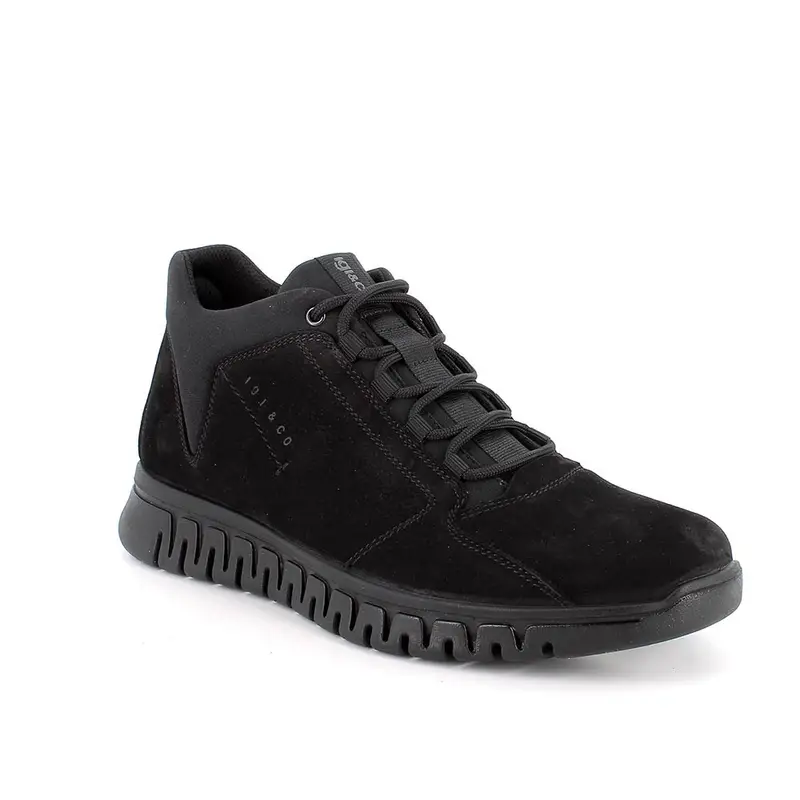 Scarpe da uomo nero con lacci miniatura 2