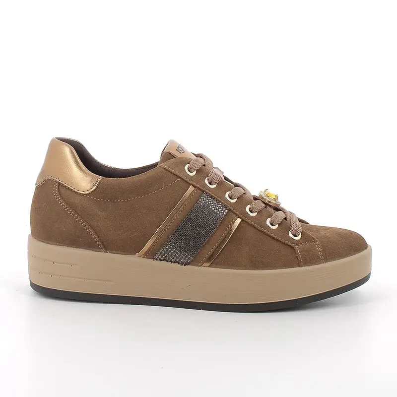 Sneakers da donna marrone con lacci