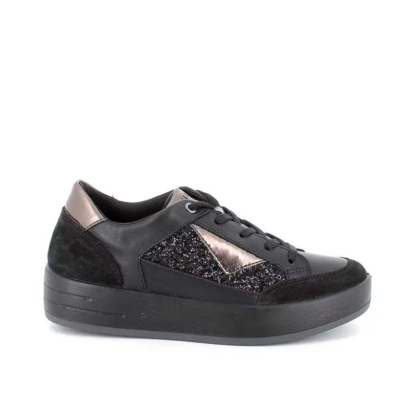 Sneakers da donna nero con lacci