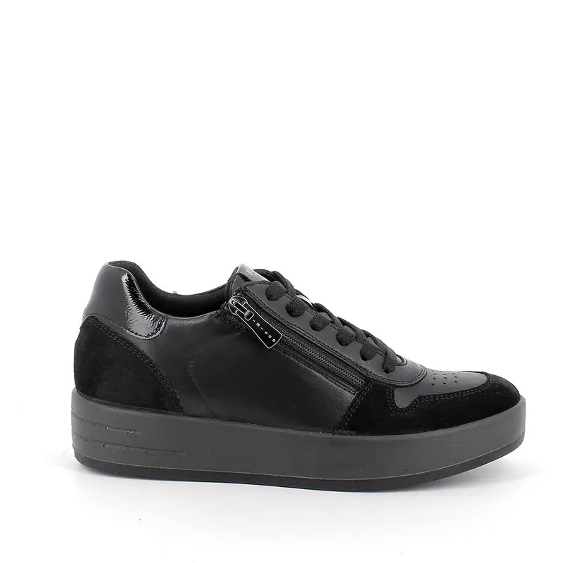 Sneakers da donna nero con zip
