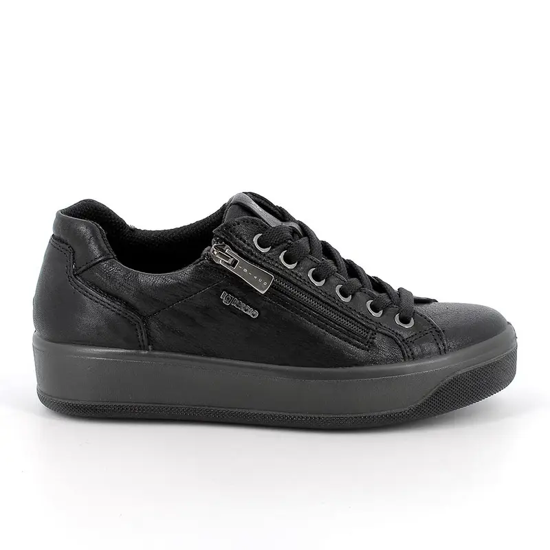 Sneakers da donna nero con zip
