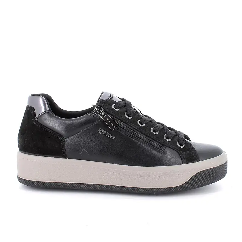 Sneakers da donna nero con zip