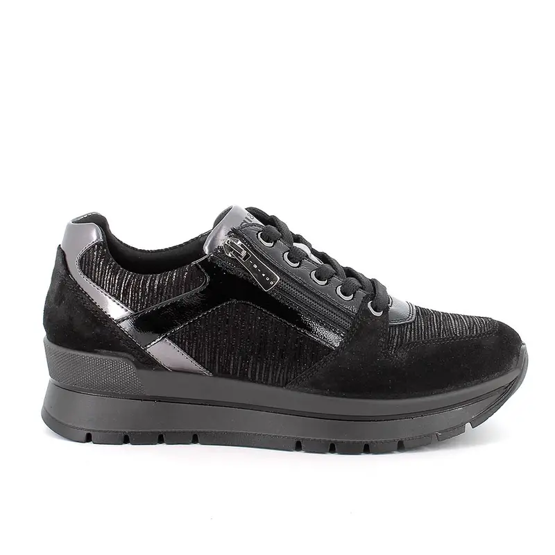 Sneakers da donna nero con zip