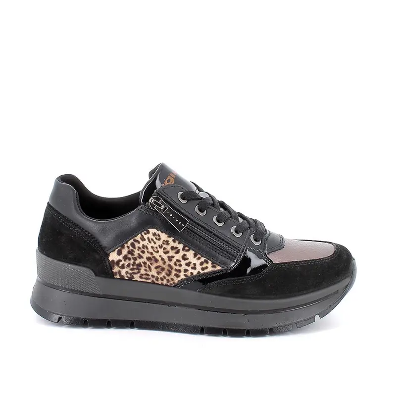 Sneakers da donna nero con zip