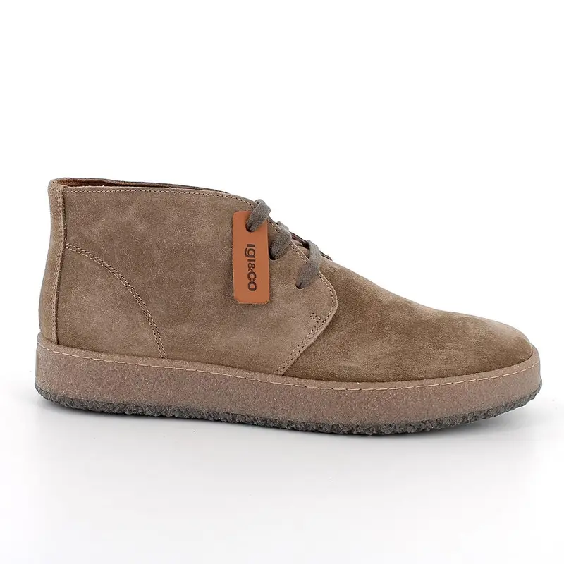 Sneakers da uomo beige con lacci