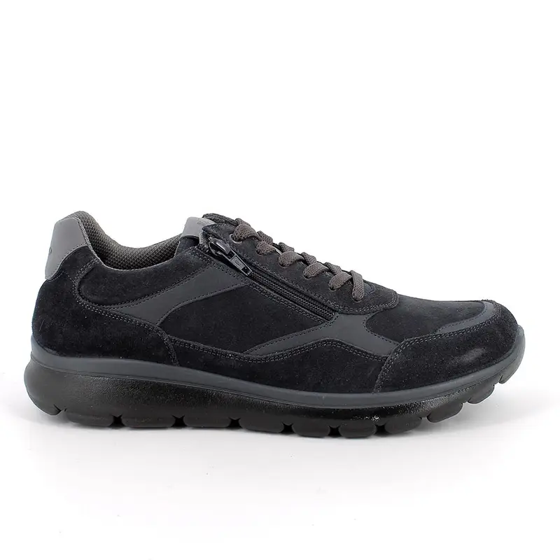 Sneakers da uomo blu con zip