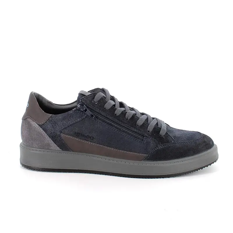 Sneakers da uomo blu con zip