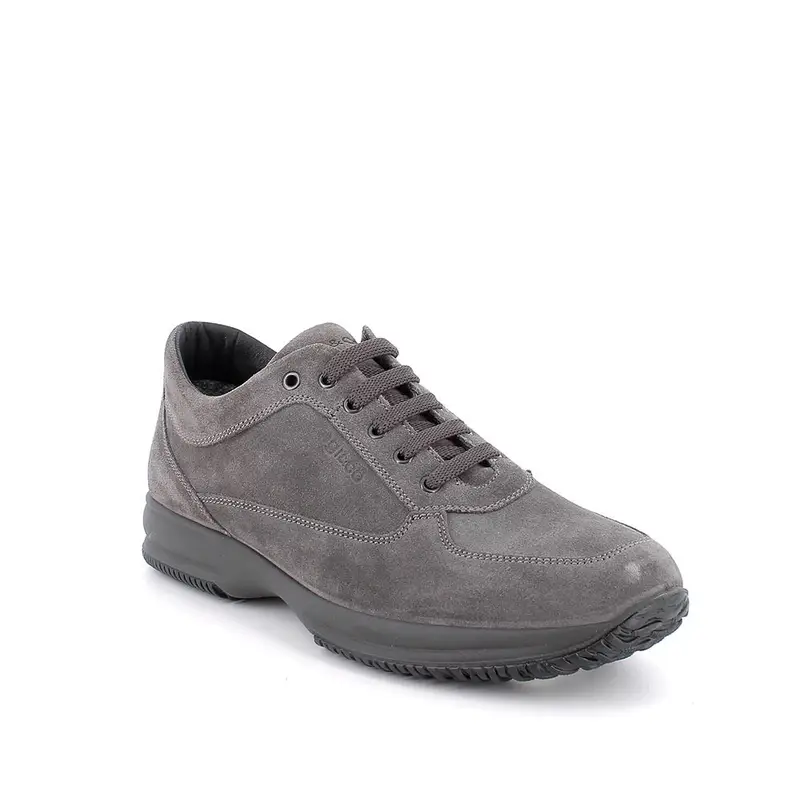Sneakers da uomo grigio con lacci miniatura 2