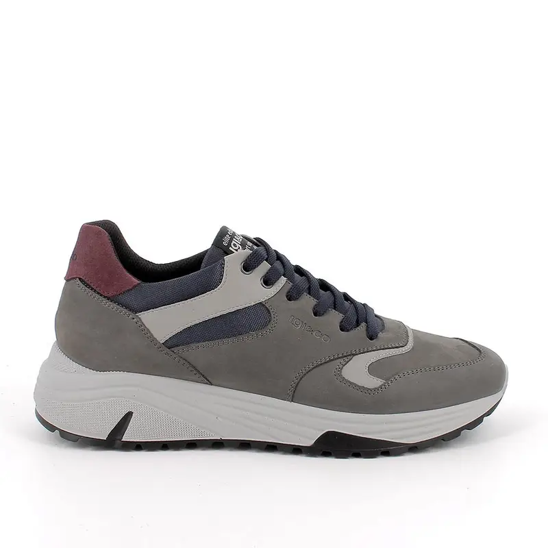 Sneakers da uomo grigio con lacci