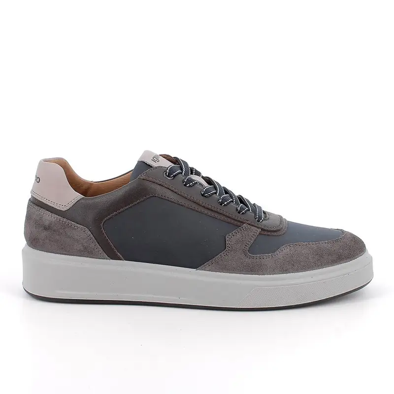 Sneakers da uomo grigio e blu con lacci