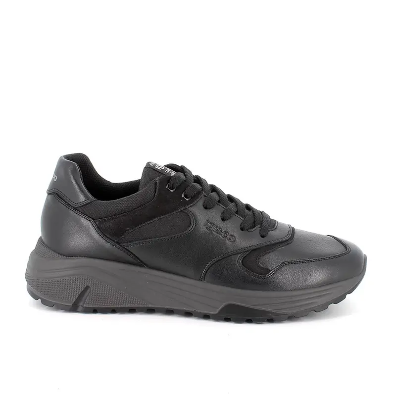 Sneakers da uomo nero con lacci