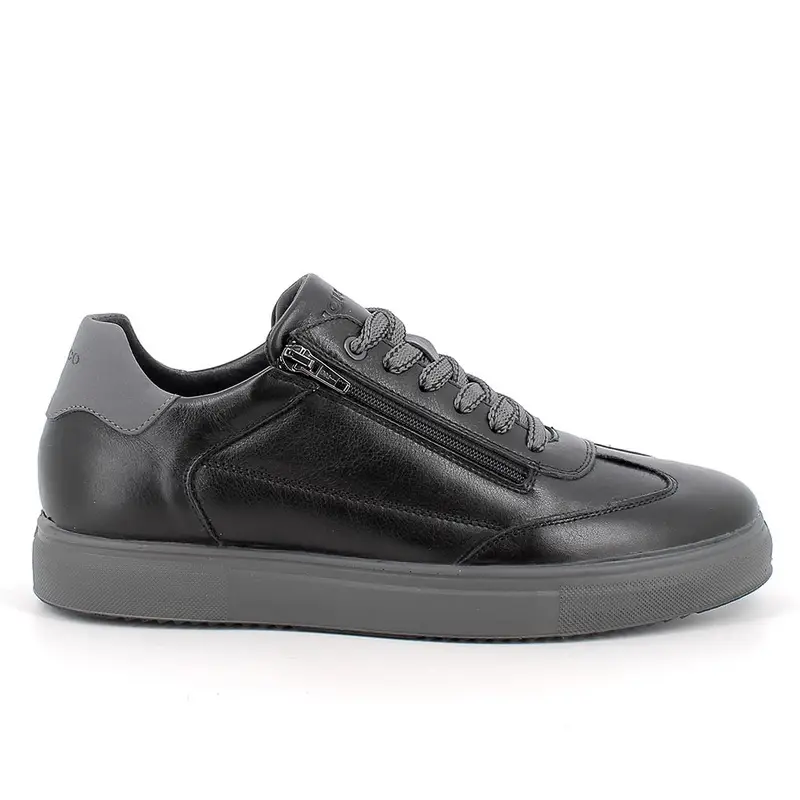 Sneakers da uomo nero con zip