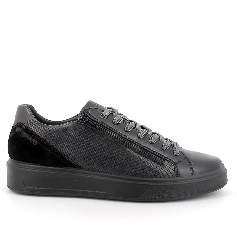 Sneakers da uomo nero con zip