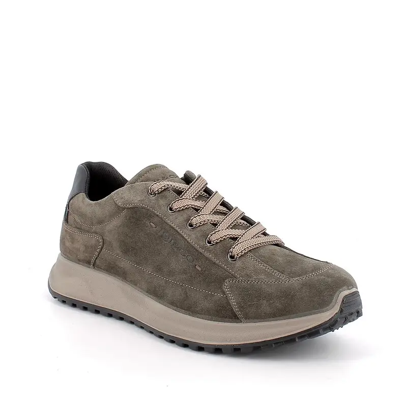 Sneakers da uomo verde con lacci miniatura 2