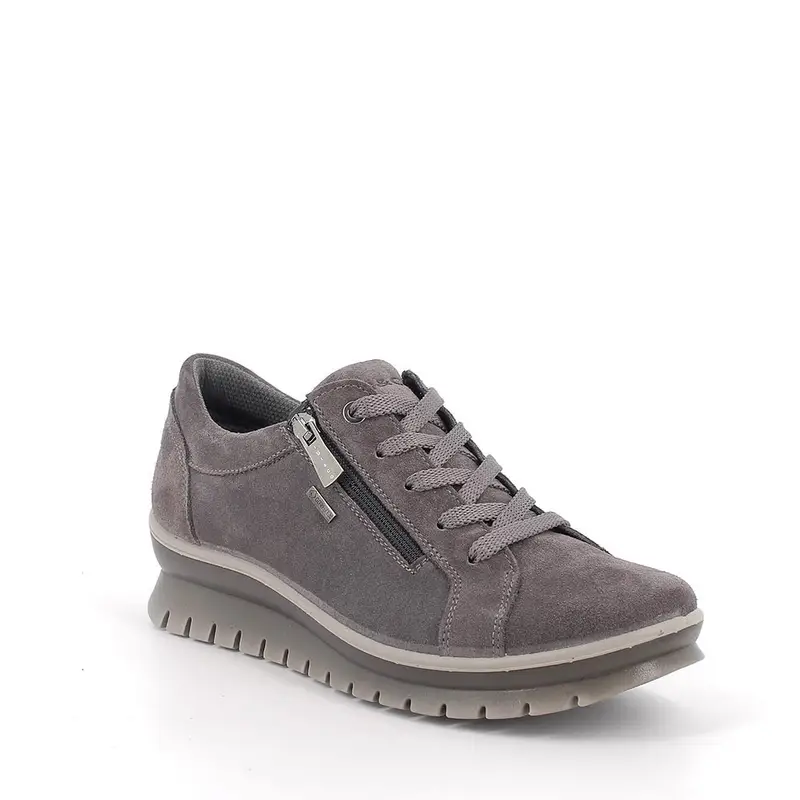 Sneakers gore-tex da donna grigio con zip miniatura 2
