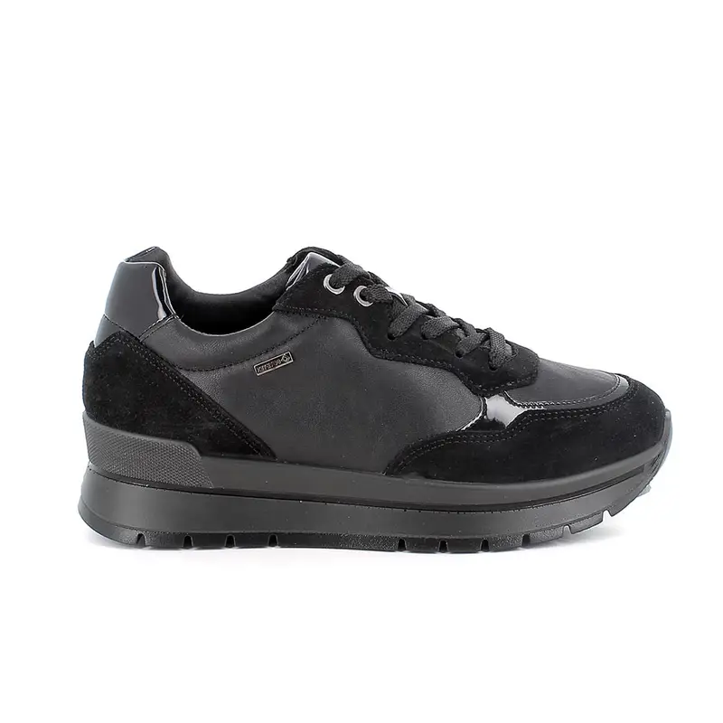 Sneakers gore-tex da donna nero con lacci
