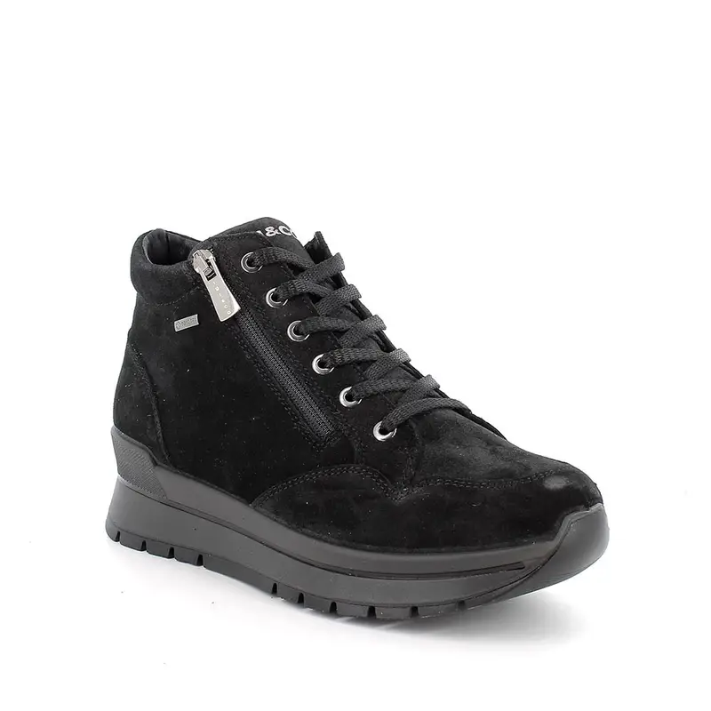 Sneakers gore-tex da donna nero con zip miniatura 2