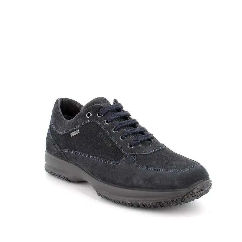 Sneakers gore-tex da uomo blu con lacci miniatura 2