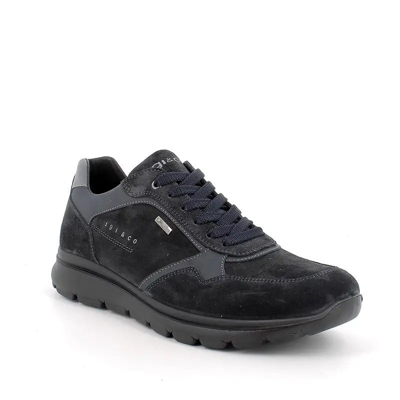 Sneakers gore-tex da uomo blu con lacci miniatura 2