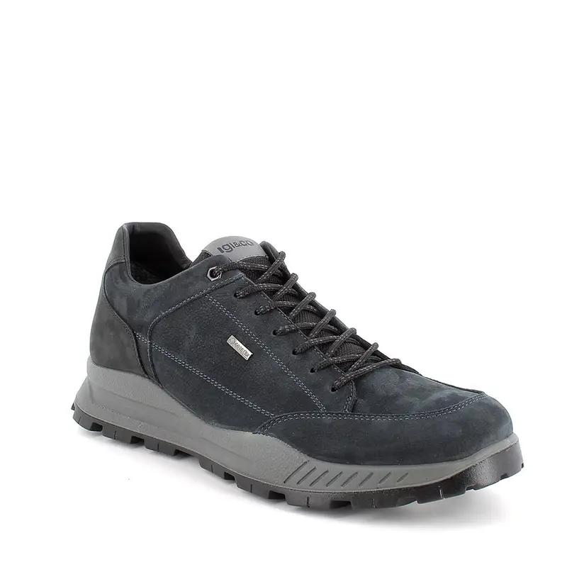 Sneakers gore-tex da uomo blu con lacci miniatura 2