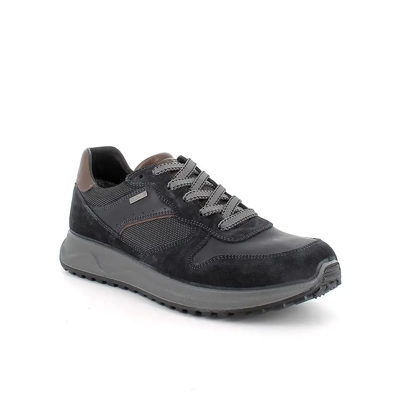 Sneakers gore-tex da uomo blu con lacci miniatura 2