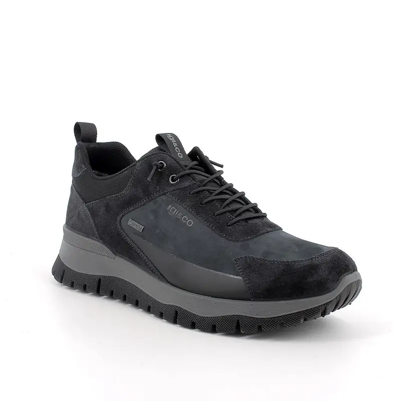 Sneakers gore-tex da uomo blu con lacci miniatura 2