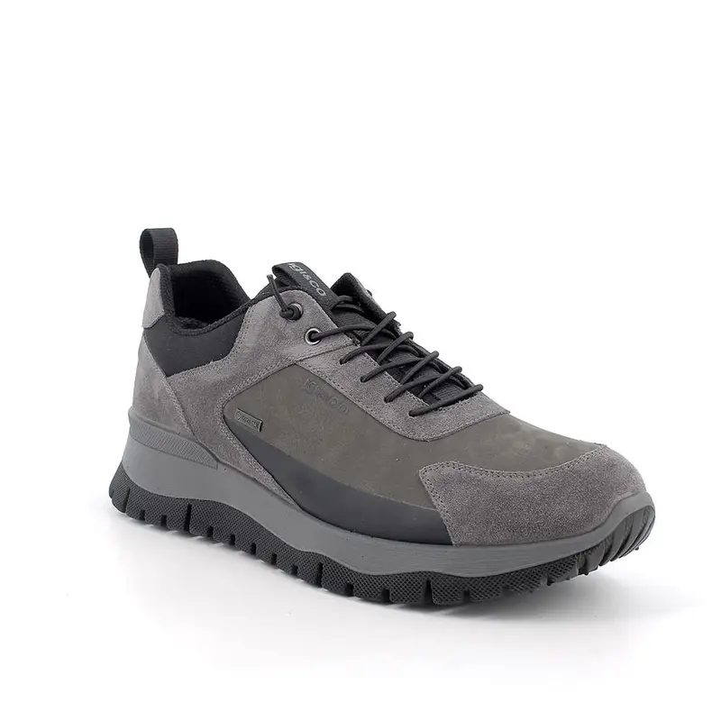 Sneakers gore-tex da uomo grigio con lacci miniatura 2