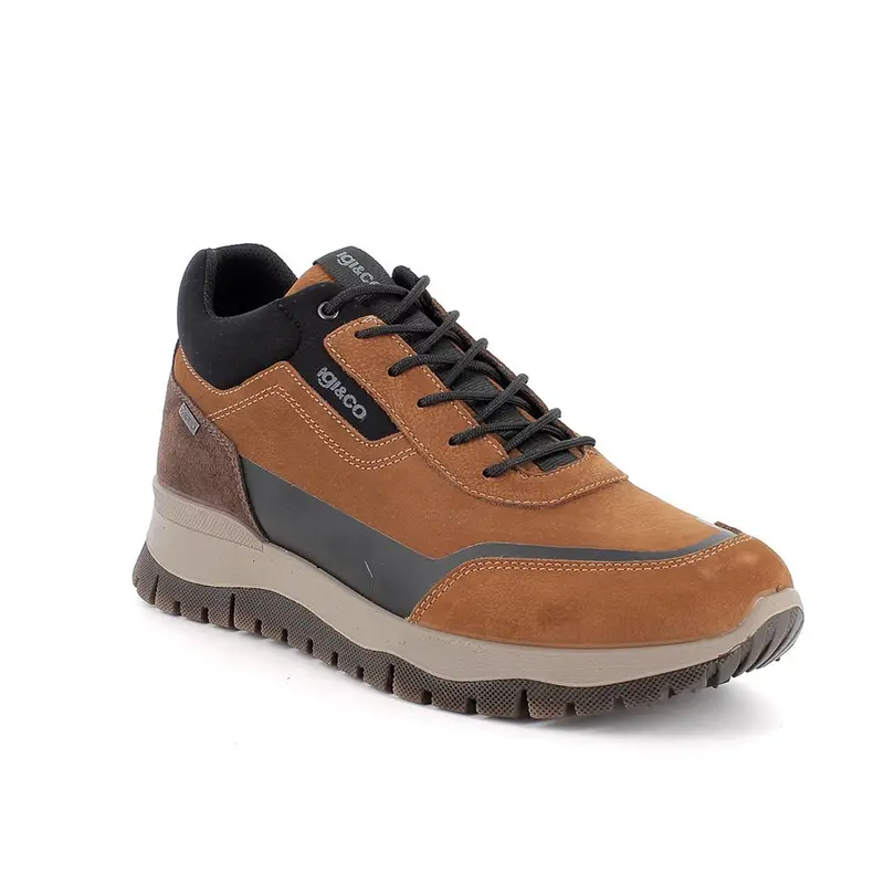 Sneakers gore-tex da uomo marrone con lacci miniatura 2