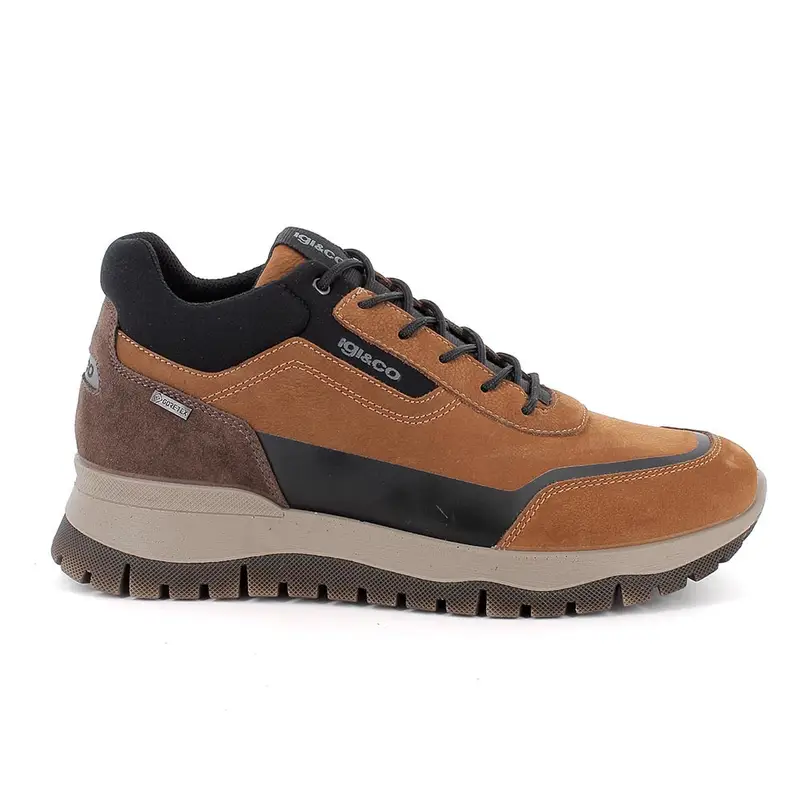 Sneakers gore-tex da uomo marrone con lacci