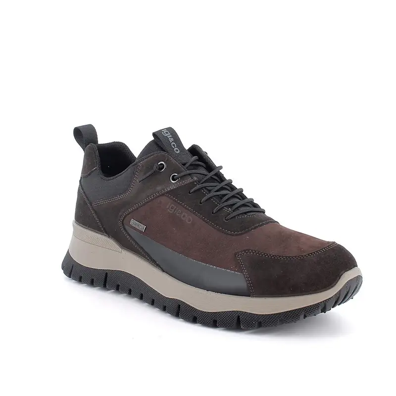 Sneakers gore-tex da uomo marrone con lacci miniatura 2