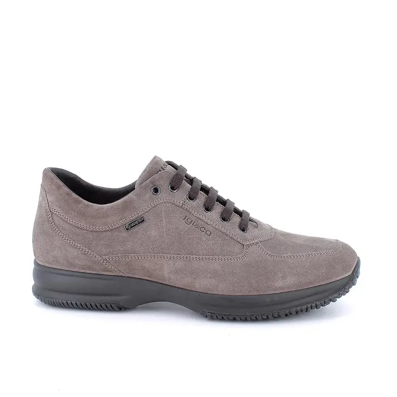 Sneakers gore-tex da uomo marrone e grigio con lacci