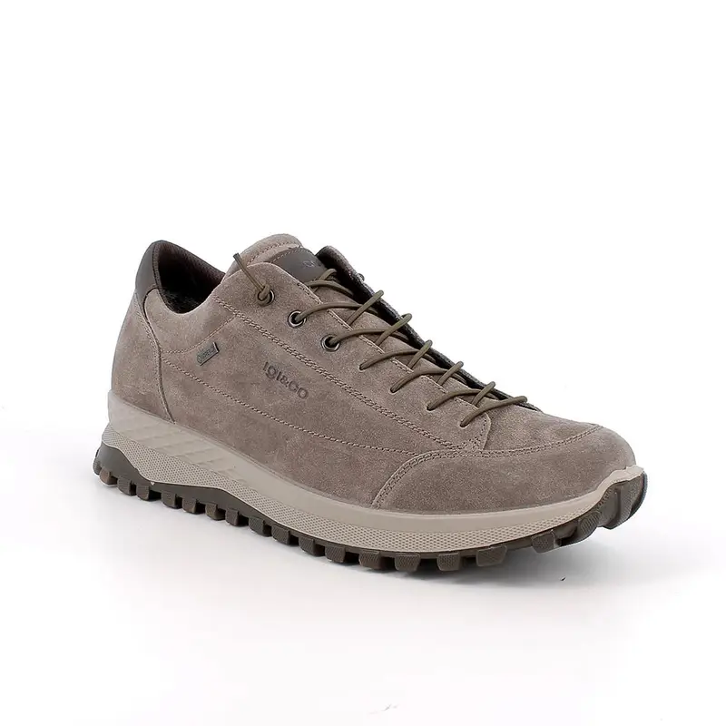 Sneakers gore-tex da uomo marrone e grigio con lacci miniatura 2