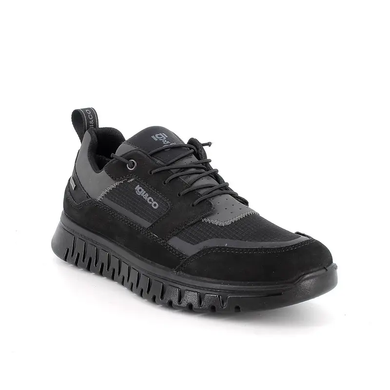 Sneakers gore-tex da uomo nero con lacci miniatura 2