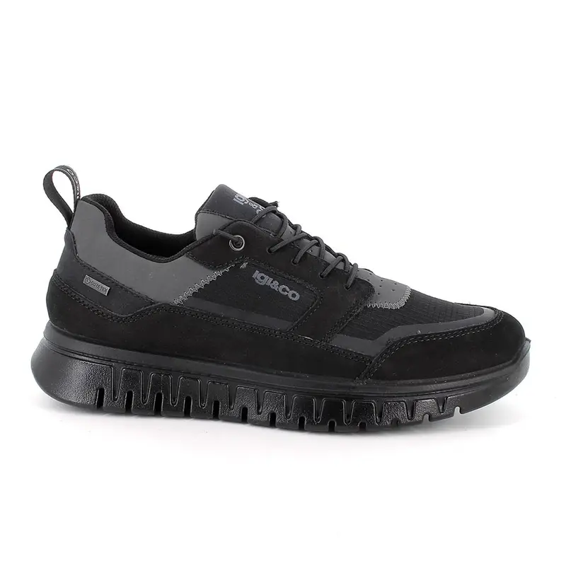 Sneakers gore-tex da uomo nero con lacci