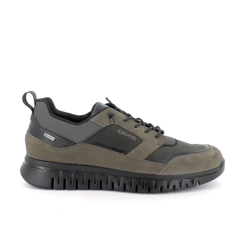 Sneakers gore-tex da uomo verde con lacci
