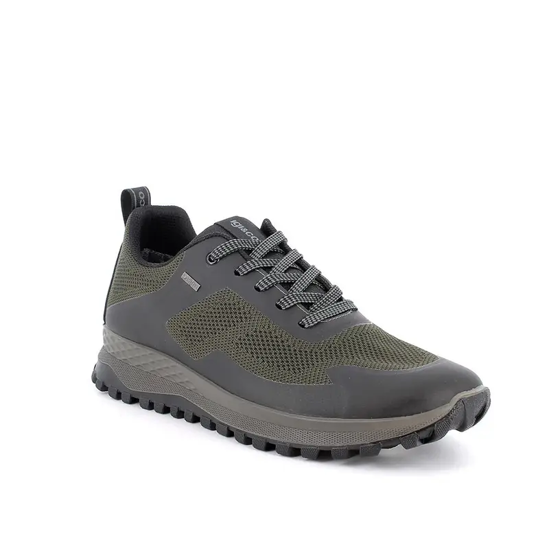 Sneakers gore-tex da uomo verde con lacci miniatura 2