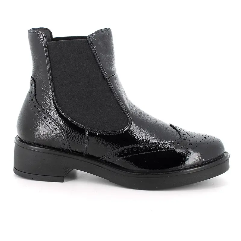 Stivaletti beatles da donna nero con elastico