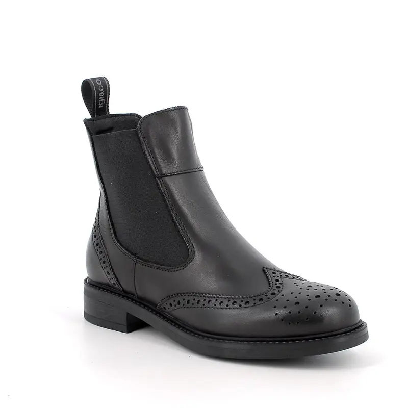 Stivaletti beatles da donna nero con elastico miniatura 2