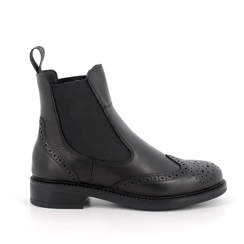 Stivaletti beatles da donna nero con elastico