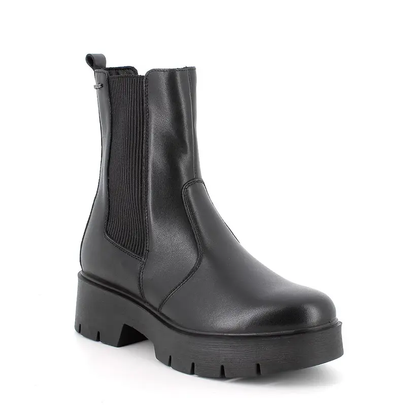 Stivaletti beatles da donna nero con zip miniatura 2