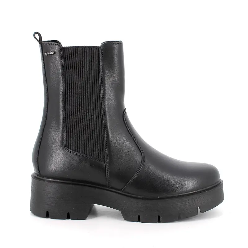 Stivaletti beatles da donna nero con zip