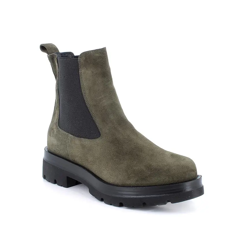 Stivaletti beatles da donna verde con elastico miniatura 2