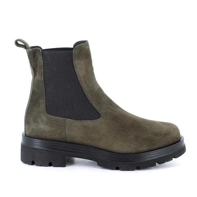 Stivaletti beatles da donna verde con elastico