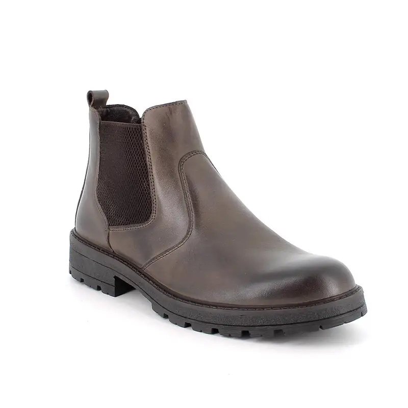 Stivaletti beatles da uomo marrone con elastico miniatura 2