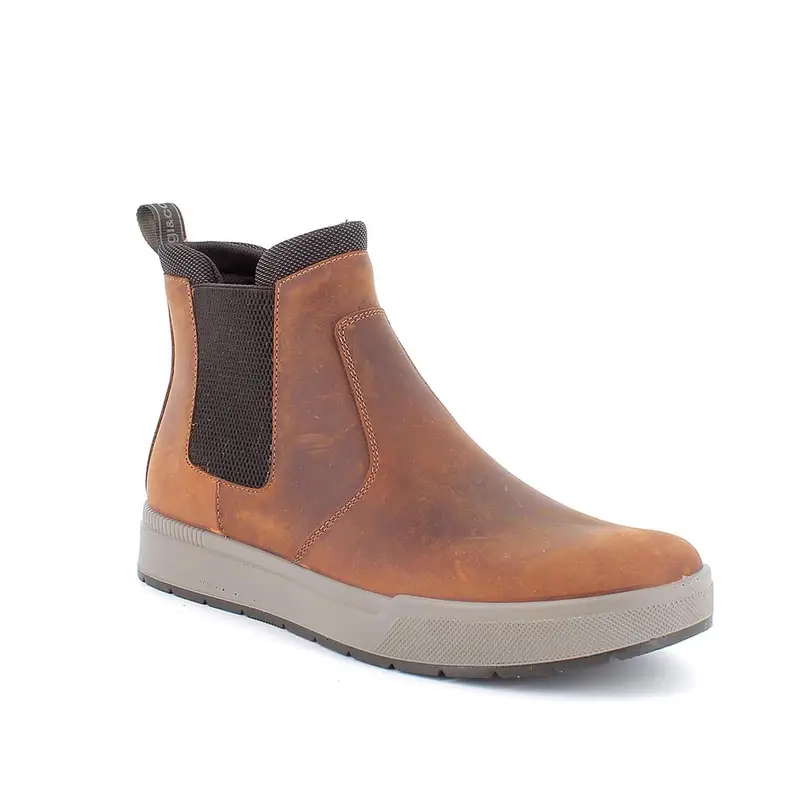 Stivaletti beatles da uomo marrone con elastico miniatura 2