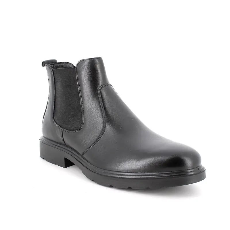 Stivaletti beatles da uomo nero con elastico miniatura 2