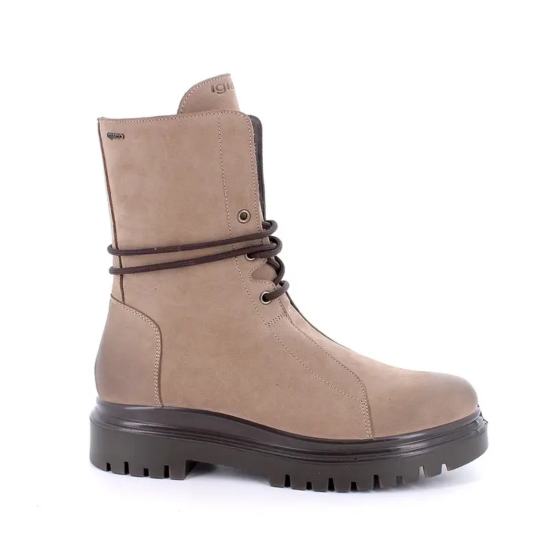 Stivaletti da donna beige con zip