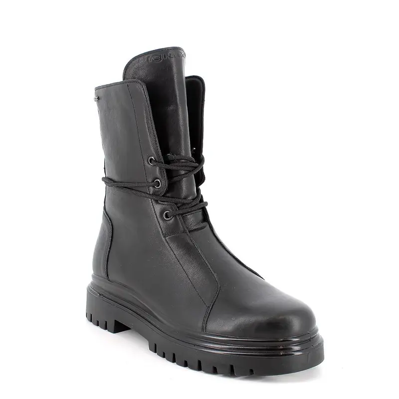 Stivaletti da donna nero con zip miniatura 2